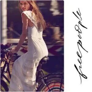 Free People x Cadela Looks like Angel off the shoulder boho maxi dress